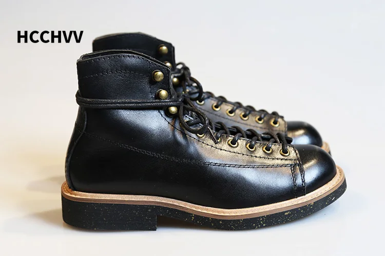 Leather Work Women Shoes - Мужская рабочая кожаная обувь с круглой