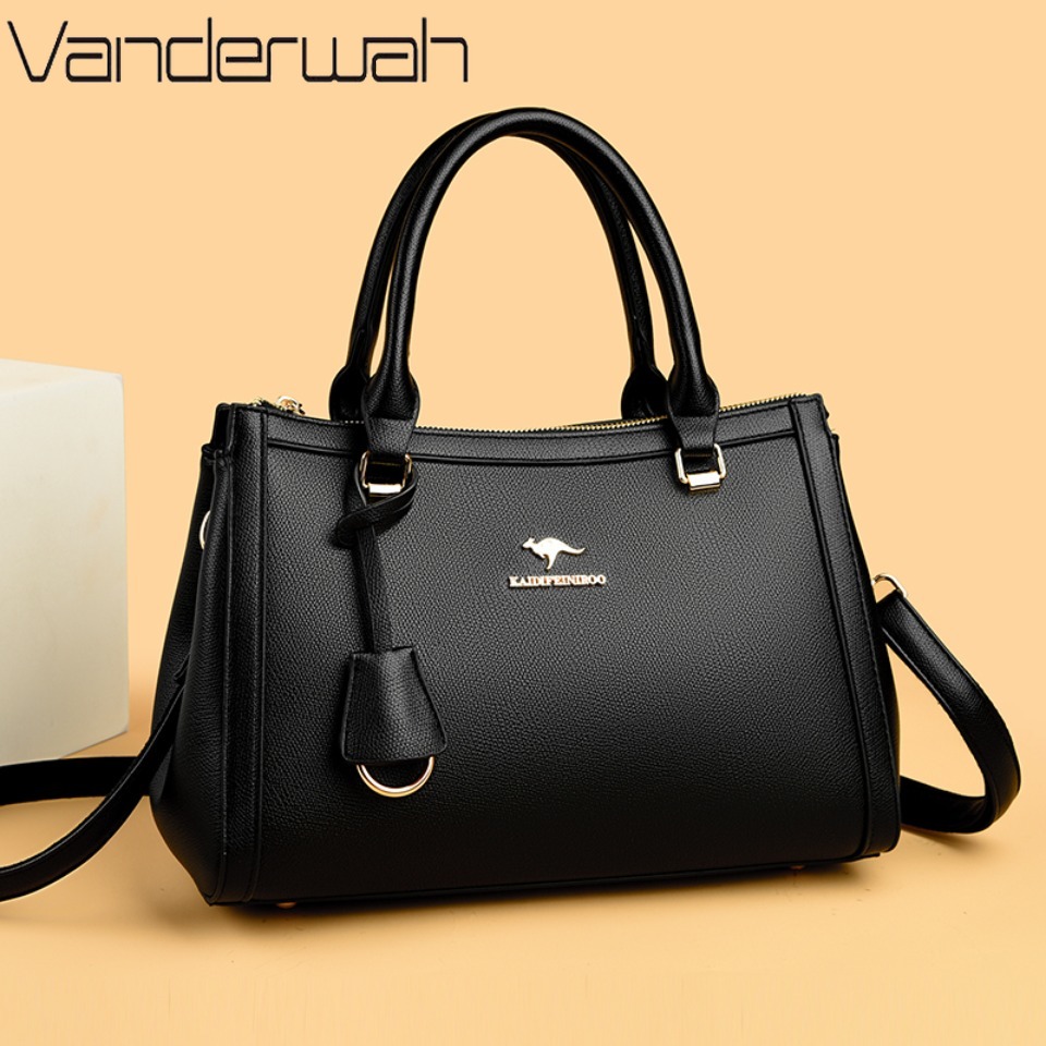 Leather Work Handbag - Сумка-тоут через плечо из мягкой искусственной