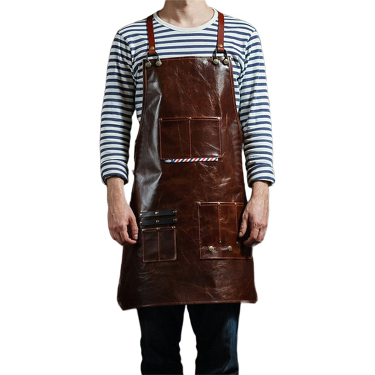 Leatherwork Apron - Мужской кожаный рабочий фартук с несколькими