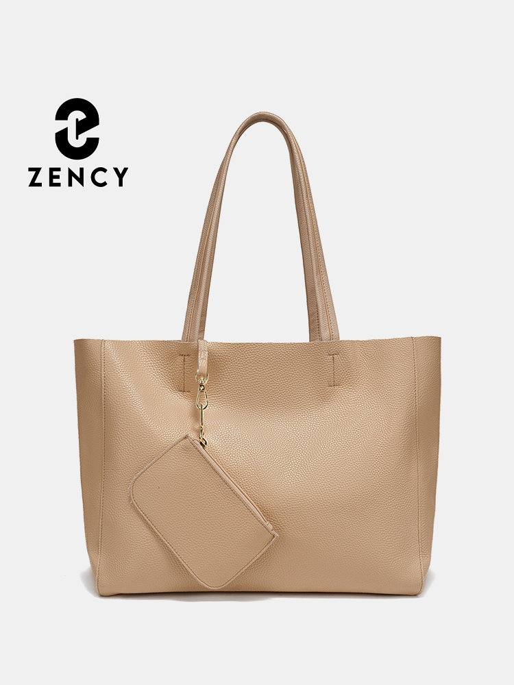 Leather Work Handbag - Большая сумка-тоут Zency из натуральной кожи,