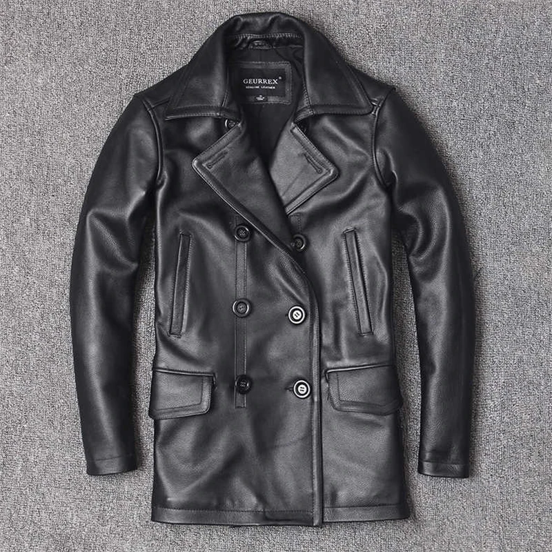 Leather Work Jacket - Мужская куртка из натуральной кожи, Мужская
