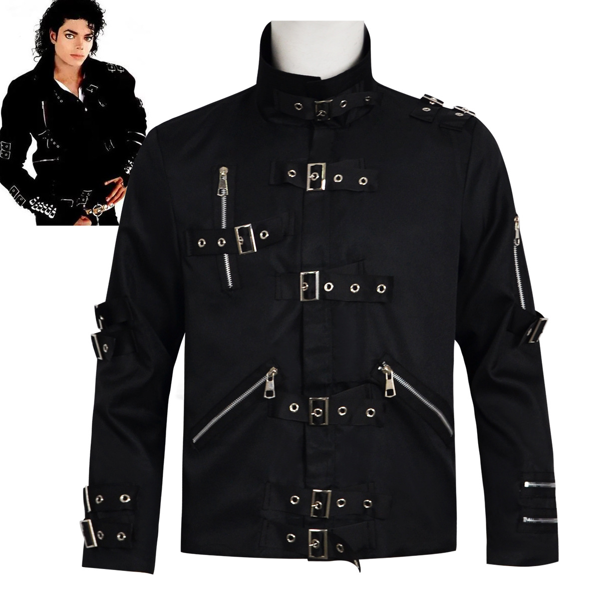 Leather Work Jacket - Кожаная куртка в стиле панк-хэви-метал V8,