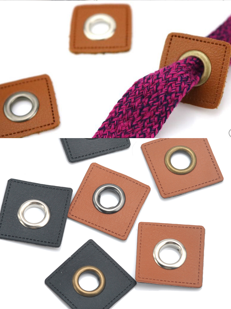 Leatherwork Eyelets - 30 шт./лот 27/37 мм квадратные черные/коричневые