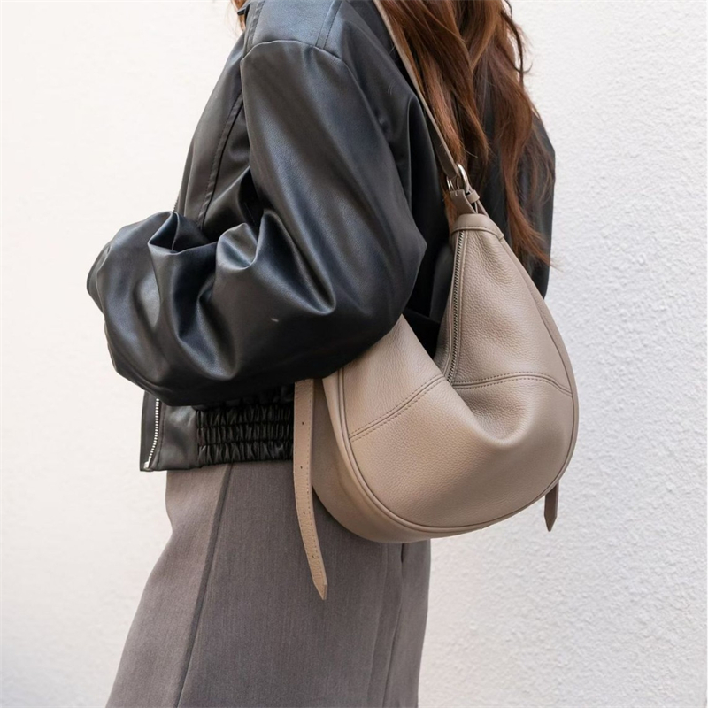 Leather Work Handbag - Сумка-хобо BURMINSA из натуральной кожи для