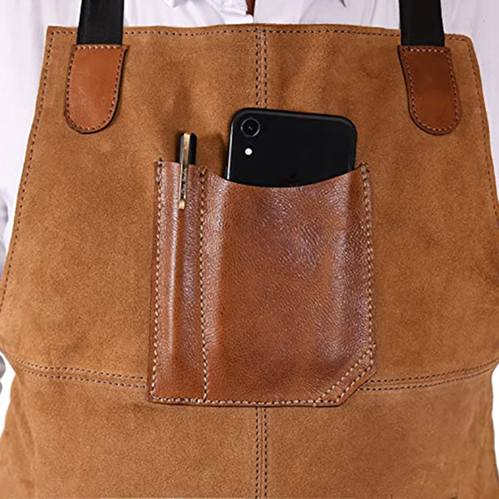 Leatherwork Apron - Удобный двусторонний бархатный рабочий фартук с