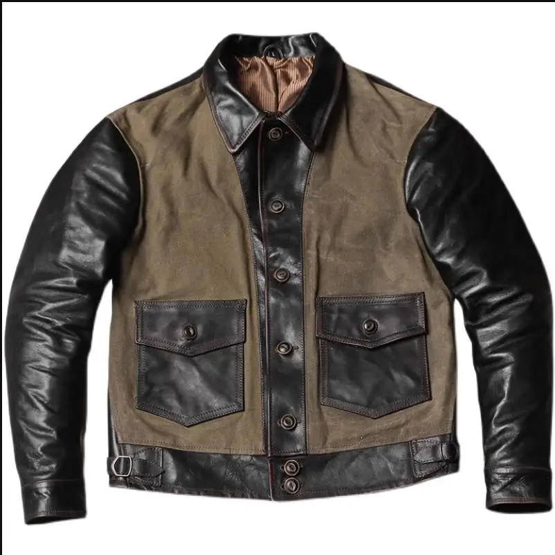 Leather Work Jacket - CC Shop Best. Размера плюс весенняя