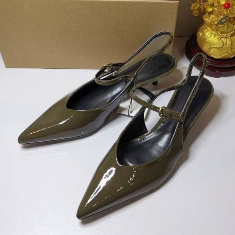 Leather Work Women Shoes - Элегантные офисные женские туфли-лодочки из лакированной