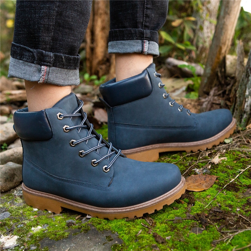 Leather Work Women Shoes - Женские ботинки на платформе, мужские кожаные