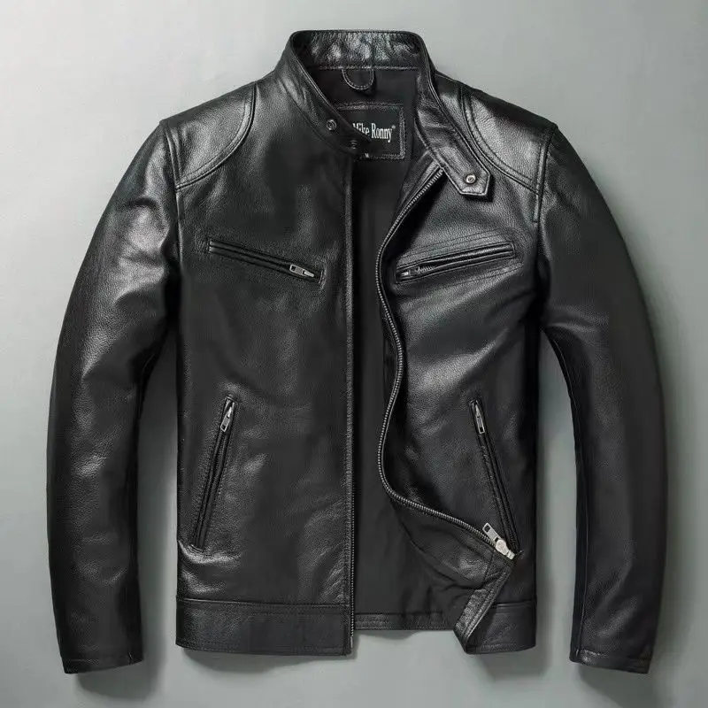 Leather Work Jacket - Куртка мужская из натуральной воловьей кожи,