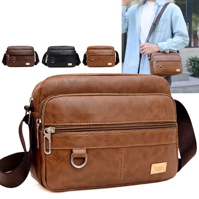 Кожаная мужская сумка-слинг, с – обзор и цена Leather Work Bag Mens