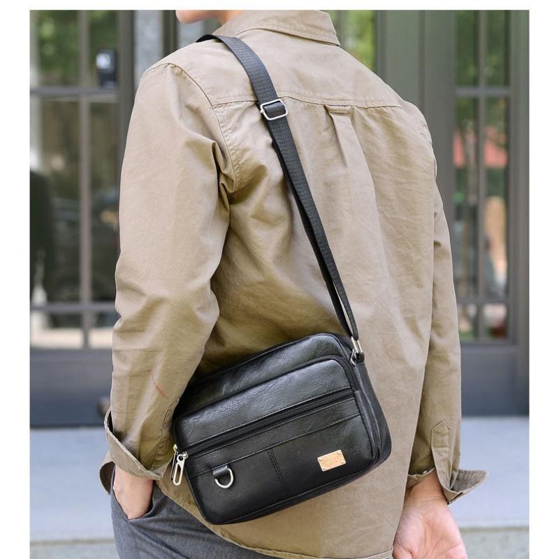 Кожаная мужская сумка-слинг, с – обзор и цена Leather Work Bag Mens