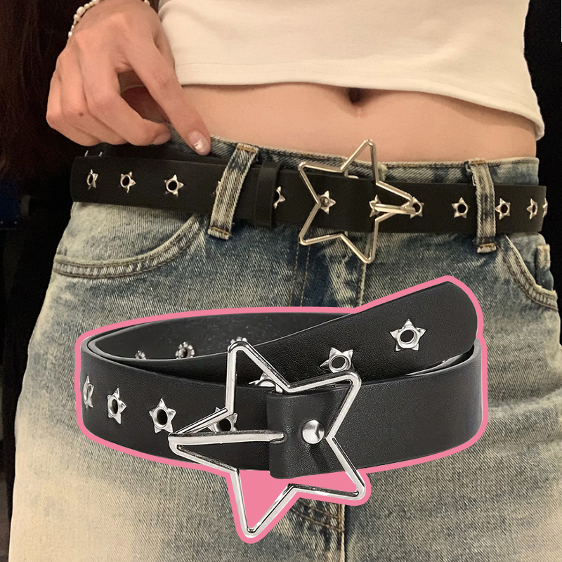 Ремень Y2K в стиле панк с закл – обзор и цена Leatherwork Eyelets