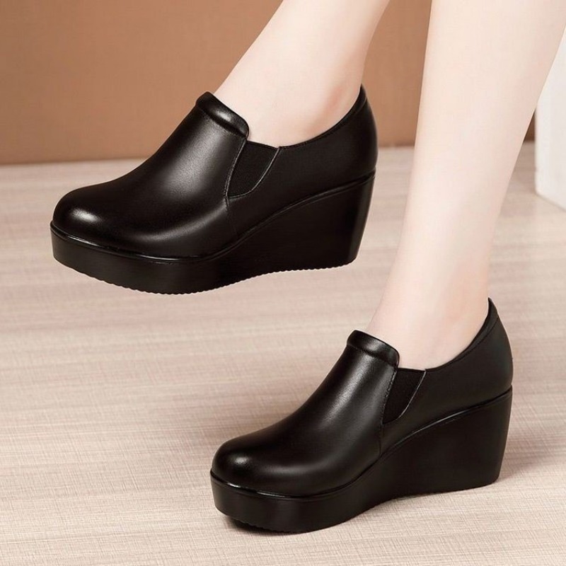 Женские кожаные туфли на танке – обзор и цена Leather Work Women Shoes