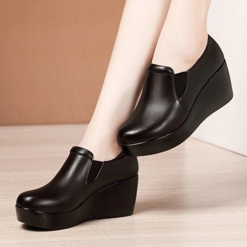 Женские кожаные туфли на танке – обзор и цена Leather Work Women Shoes