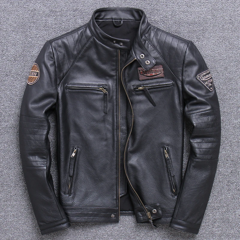 Мужская приталенная байкерская – обзор и цена Leather Work Jacket