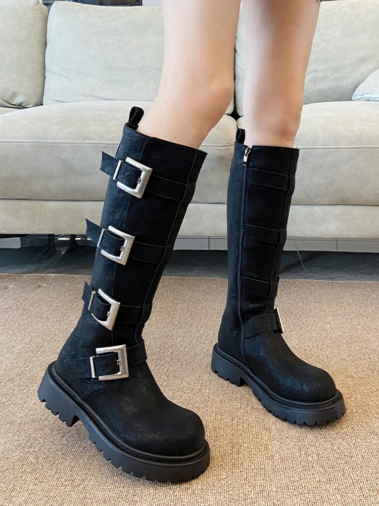 Модные женские высокие ботинки – обзор и цена Leather Work Women Shoes