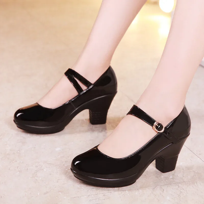Туфли Мэри Джейн на среднем ка – обзор и цена Leather Work Women Shoes