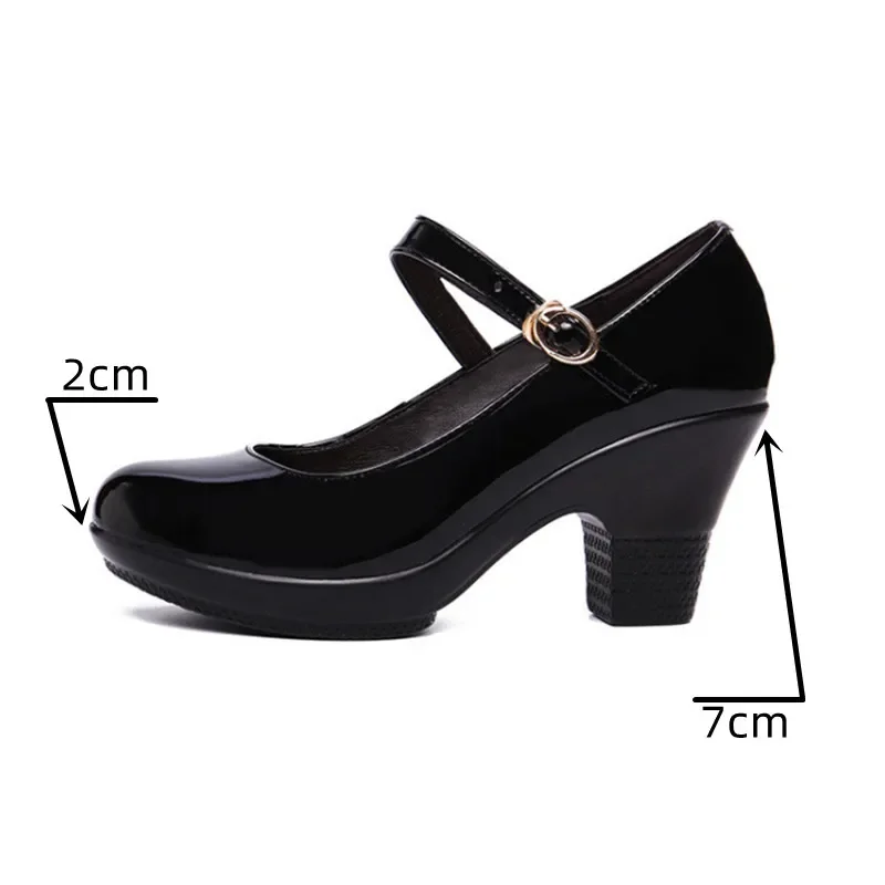 Туфли Мэри Джейн на среднем ка – обзор и цена Leather Work Women Shoes
