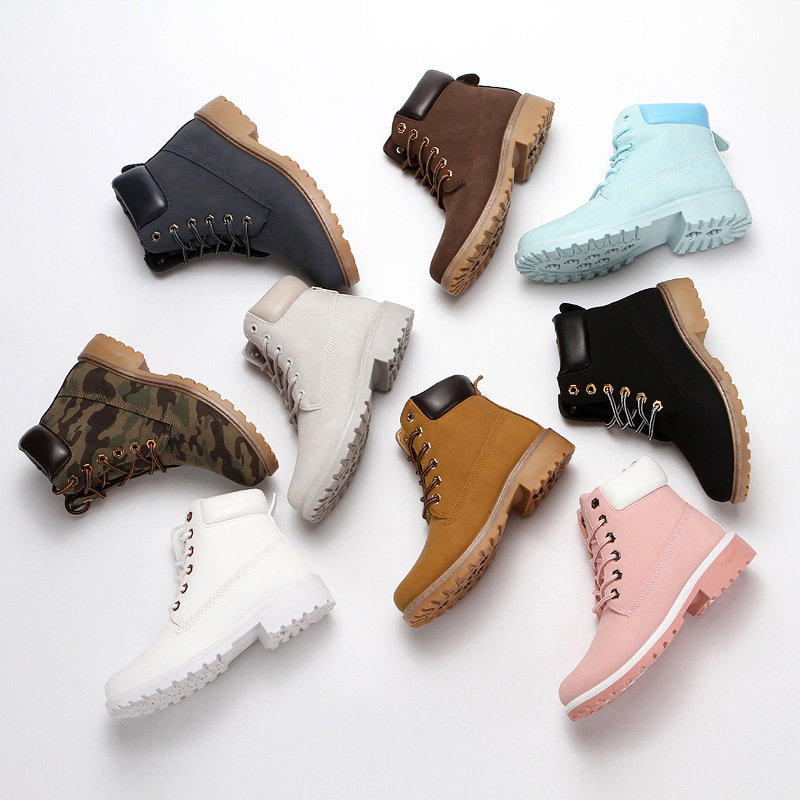 Женские ботинки на платформе,  – обзор и цена Leather Work Women Shoes