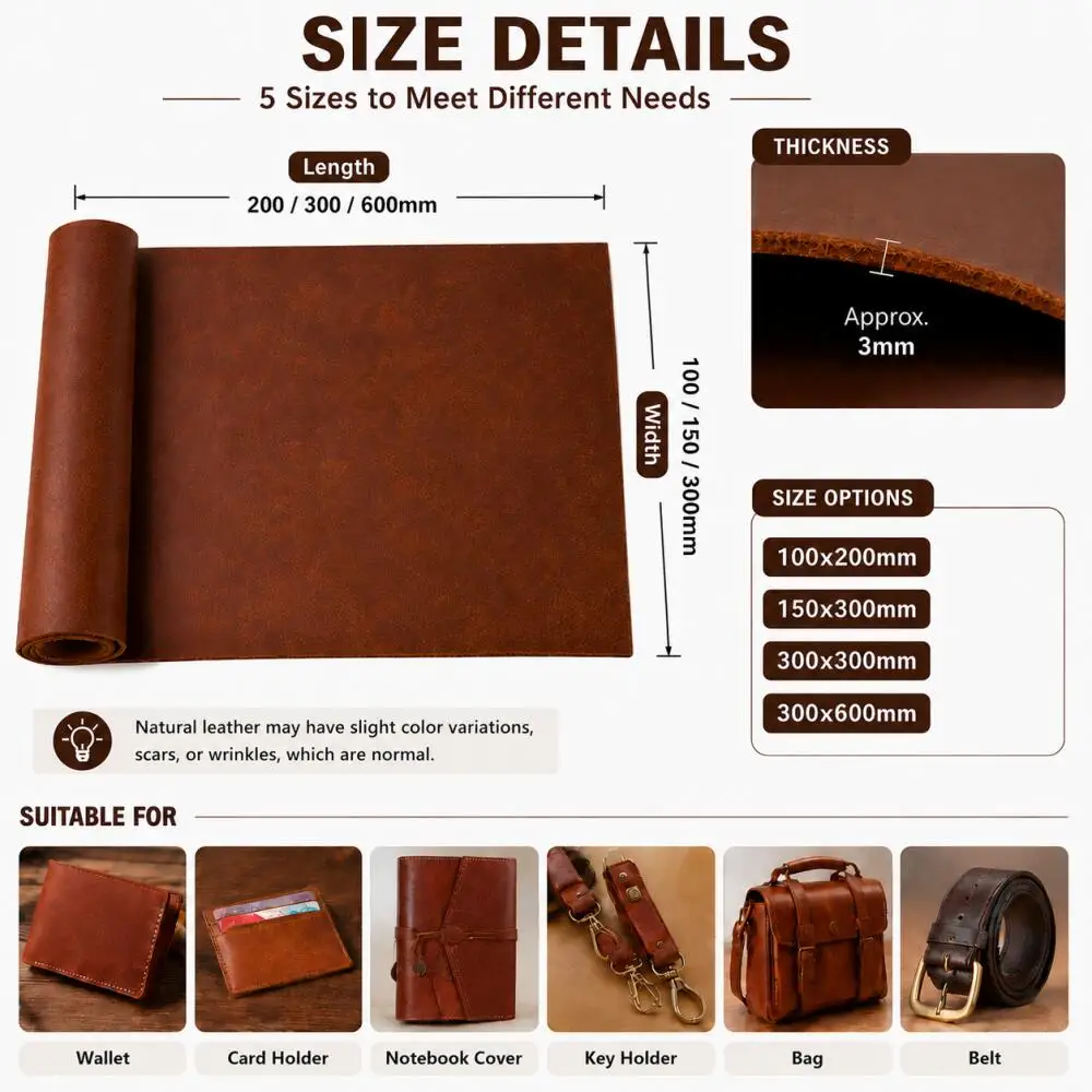 1 шт. лист кожи из воловьей шк – обзор и цена Veg Tan Leather Hide